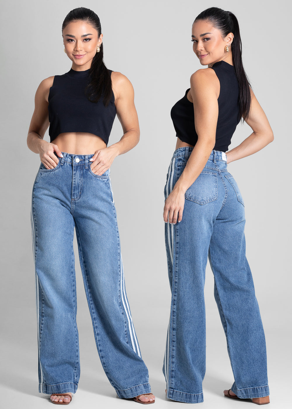 Calça Jeans Sawary Wide Leg - 281480 AZUL