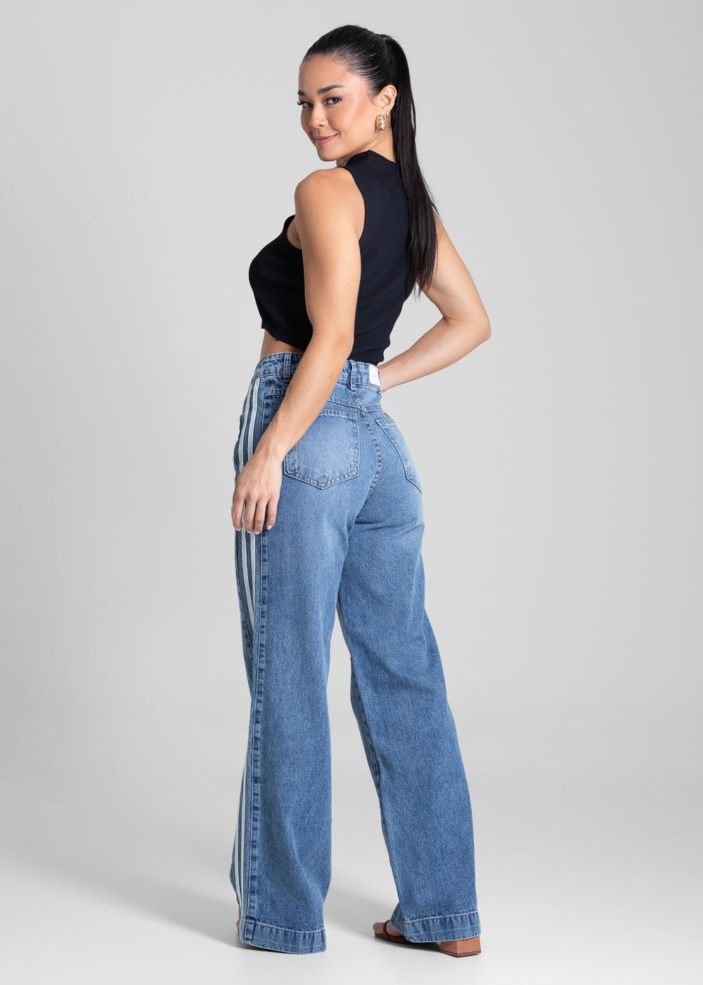 Calça Jeans Sawary Wide Leg - 281480 AZUL
