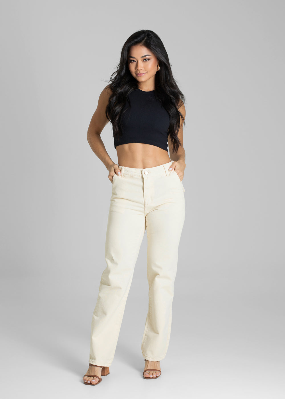 Calça Sarja Sawary Reta - 281488 AMARELO