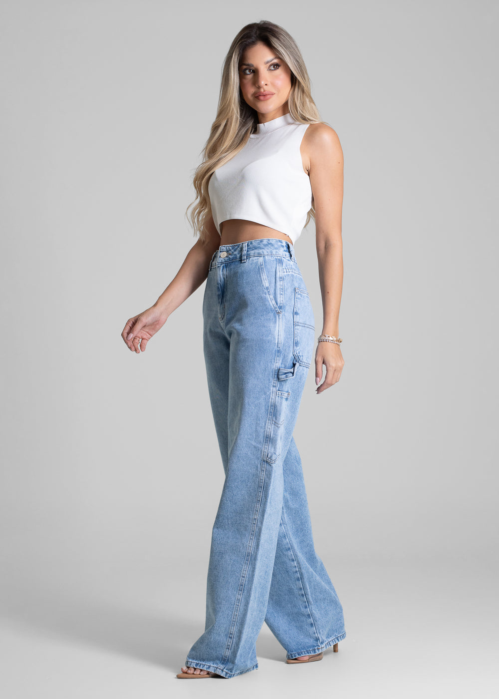 Calça Jeans Sawary Wide Leg - 281499 AZUL