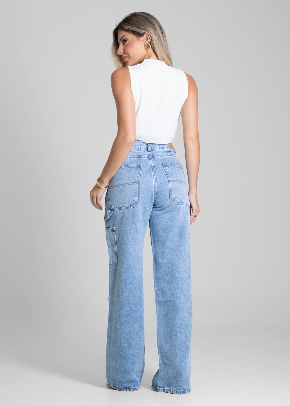 Calça Jeans Sawary Wide Leg - 281499 AZUL