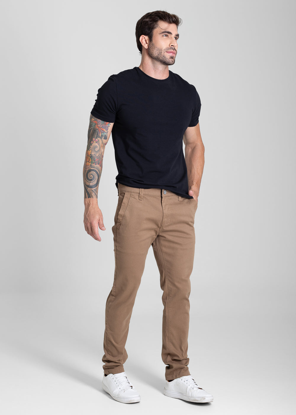 Calça Sarja Sawary Slim - 281524 BEGE