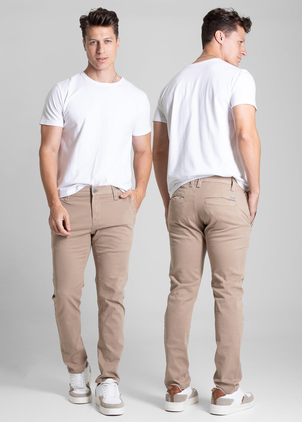 Calça Sarja Sawary Slim - 281527 BEGE