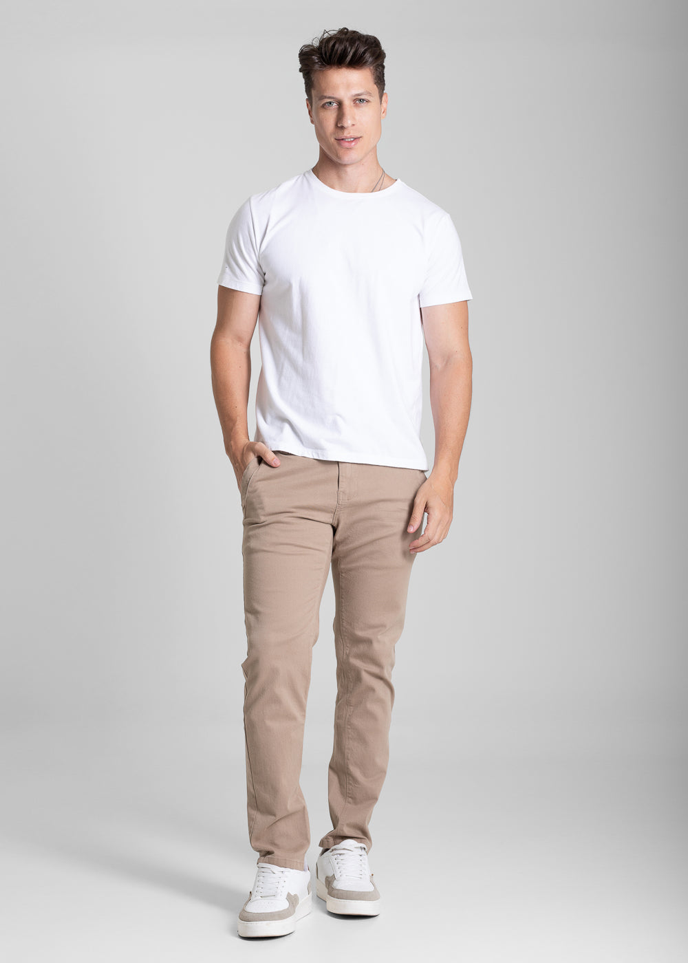 Calça Sarja Sawary Slim - 281527 BEGE