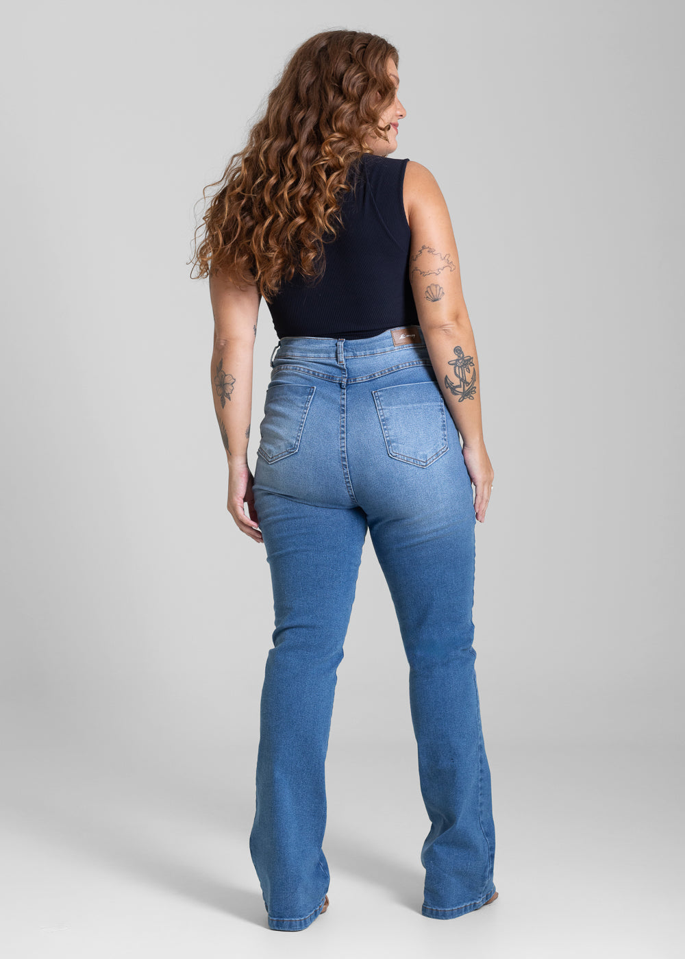 Calça Jeans Sawary Plus Size Bootcut - 281573 AZUL