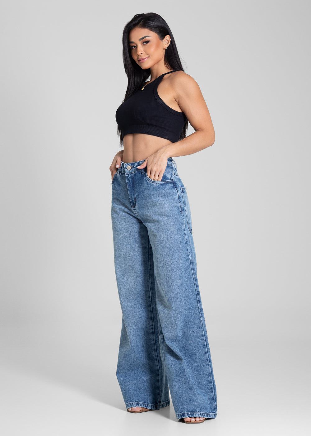 Calça Jeans Sawary Wide Leg - 281575 AZUL