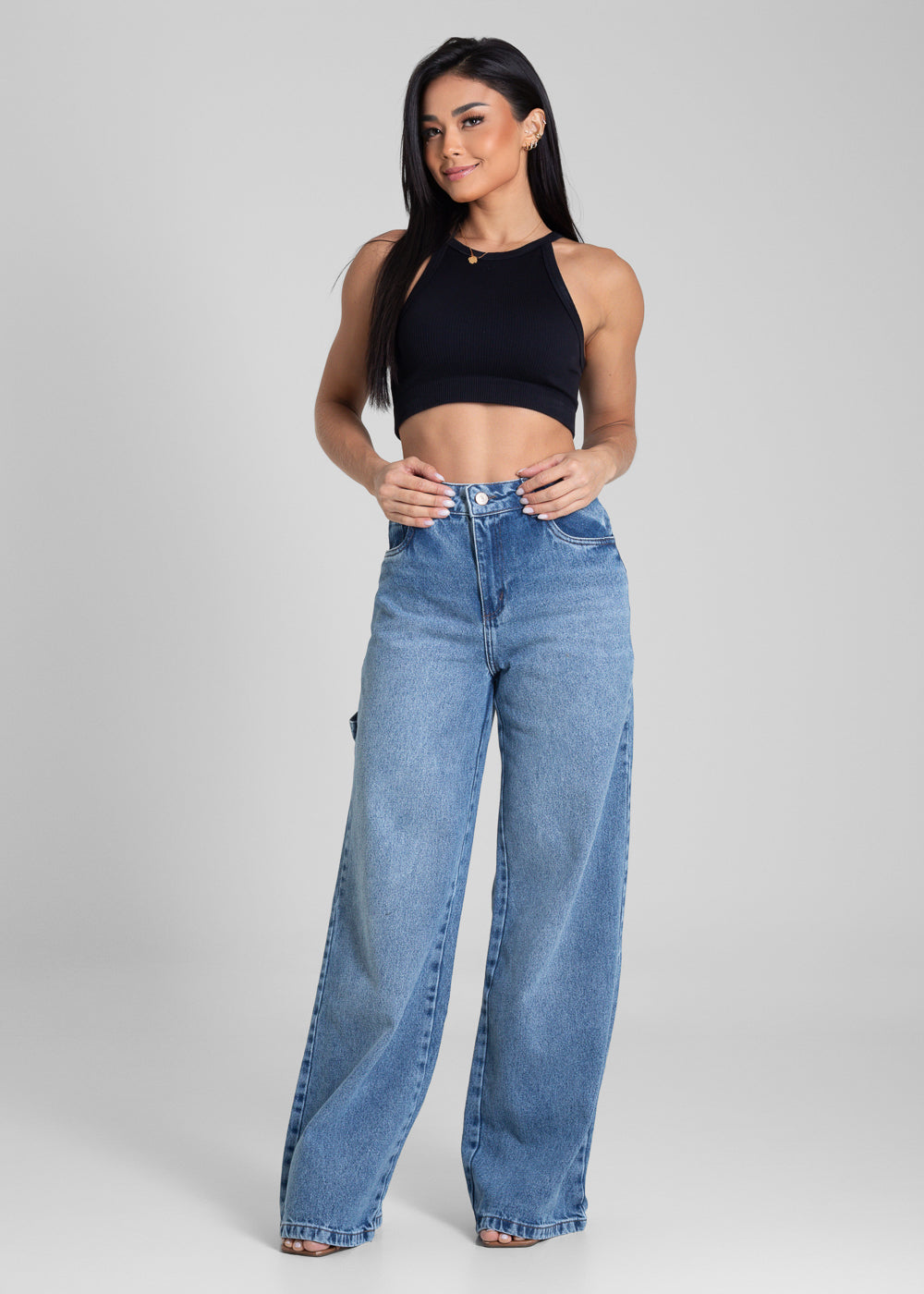 Calça Jeans Sawary Wide Leg - 281575 AZUL