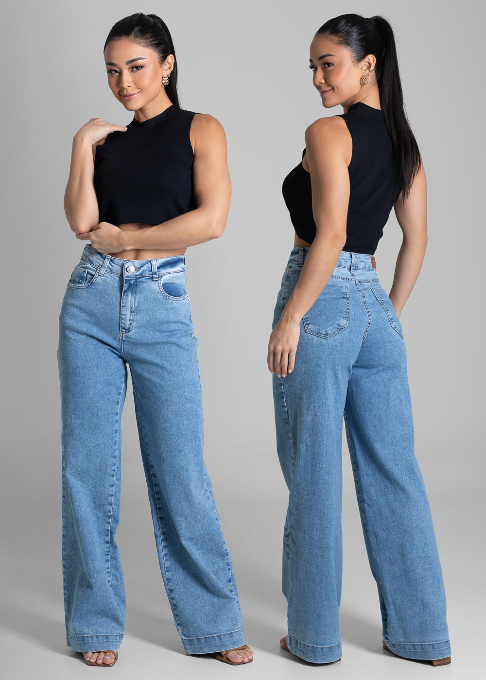 Calça Jeans Sawary Wide Leg - 281596 AZUL