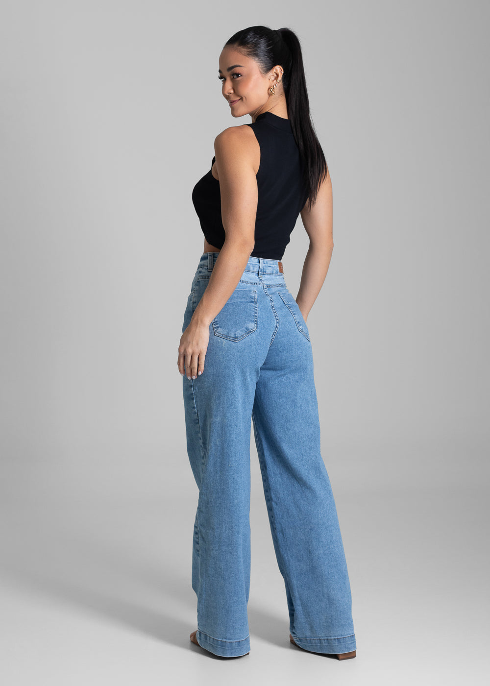 Calça Jeans Sawary Wide Leg - 281596 AZUL