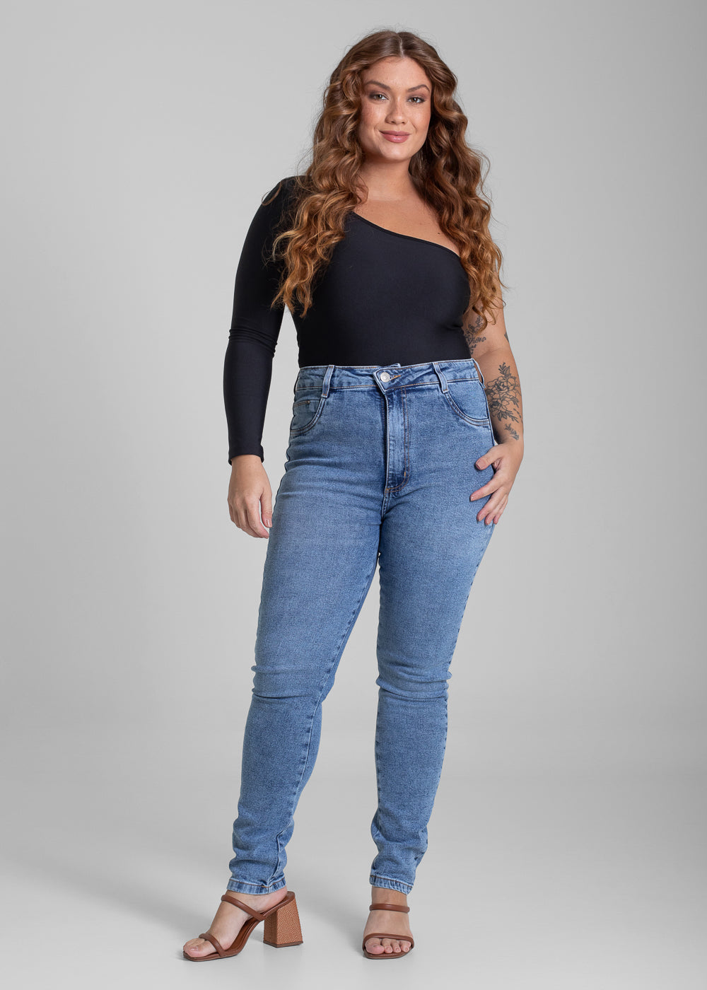 Calça Jeans Sawary Push Up Plus Size - 281618 AZUL