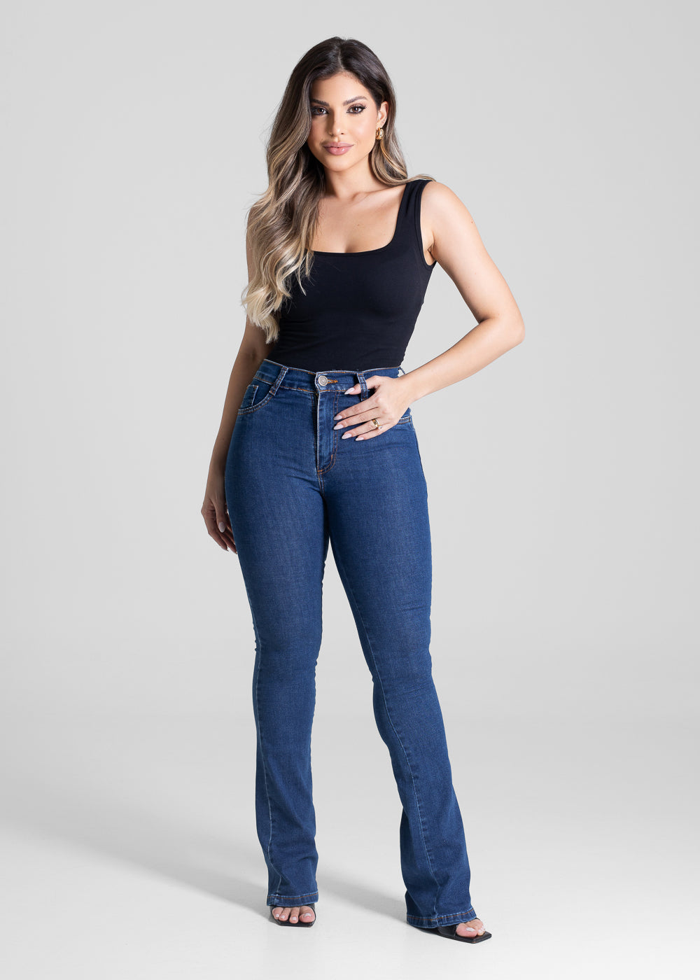 Calça Jeans Sawary Boot Cut - 281620 AZUL