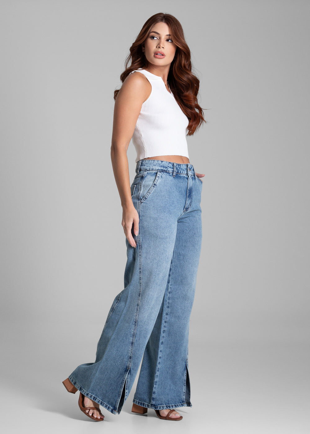 Calça Jeans Sawary Wide Leg - 281627 AZUL