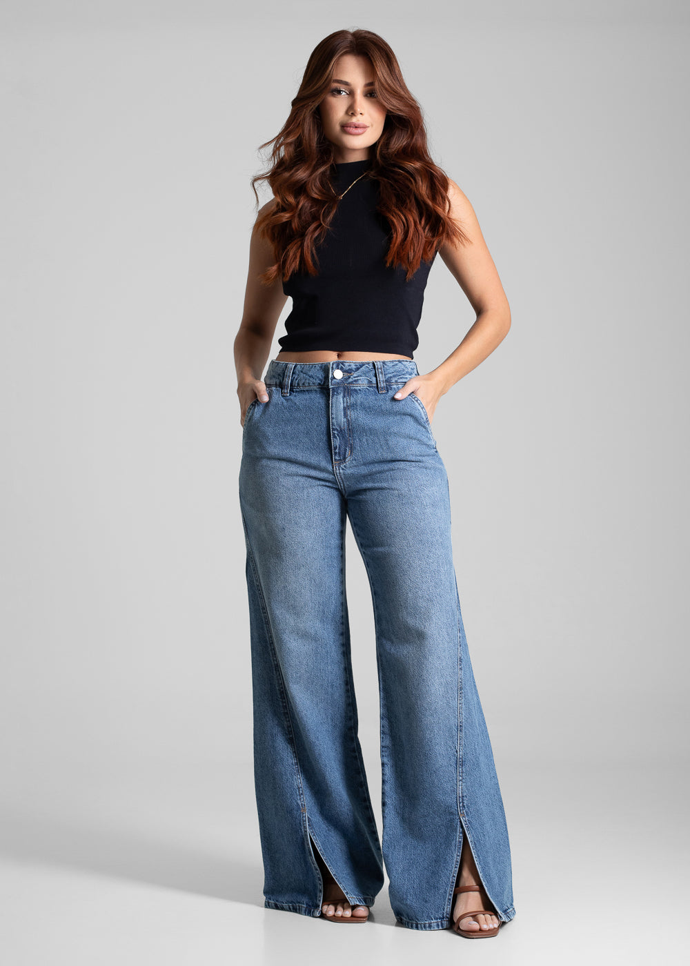 Calça Jeans Sawary Wide Leg - 281633 AZUL
