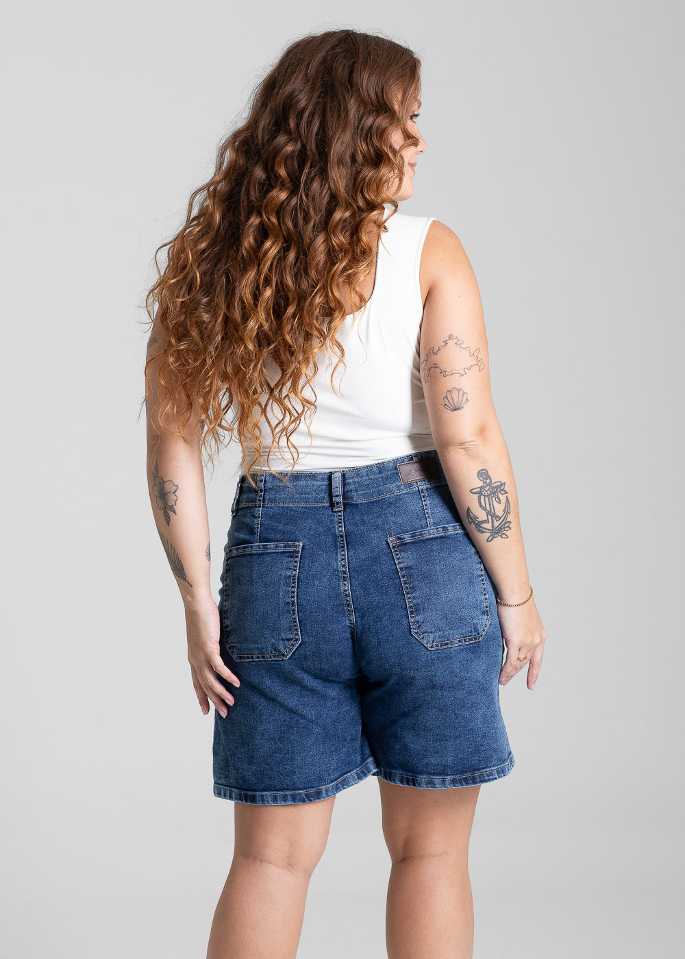 Bermuda Jeans Sawary Plus Size - 281641 AZUL
