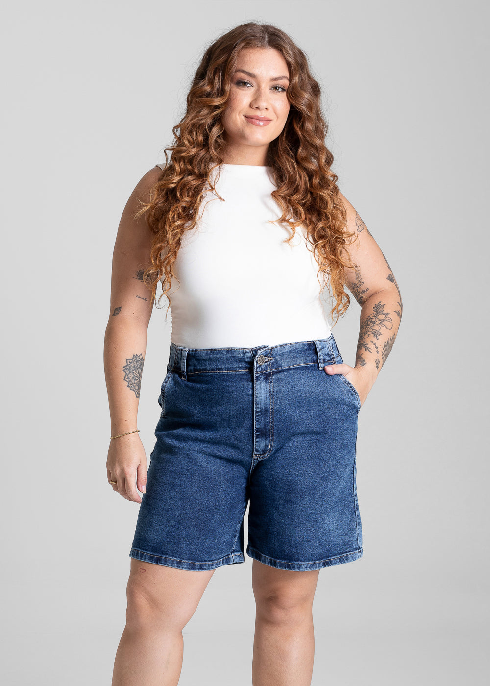 Bermuda Jeans Sawary Plus Size - 281641 AZUL