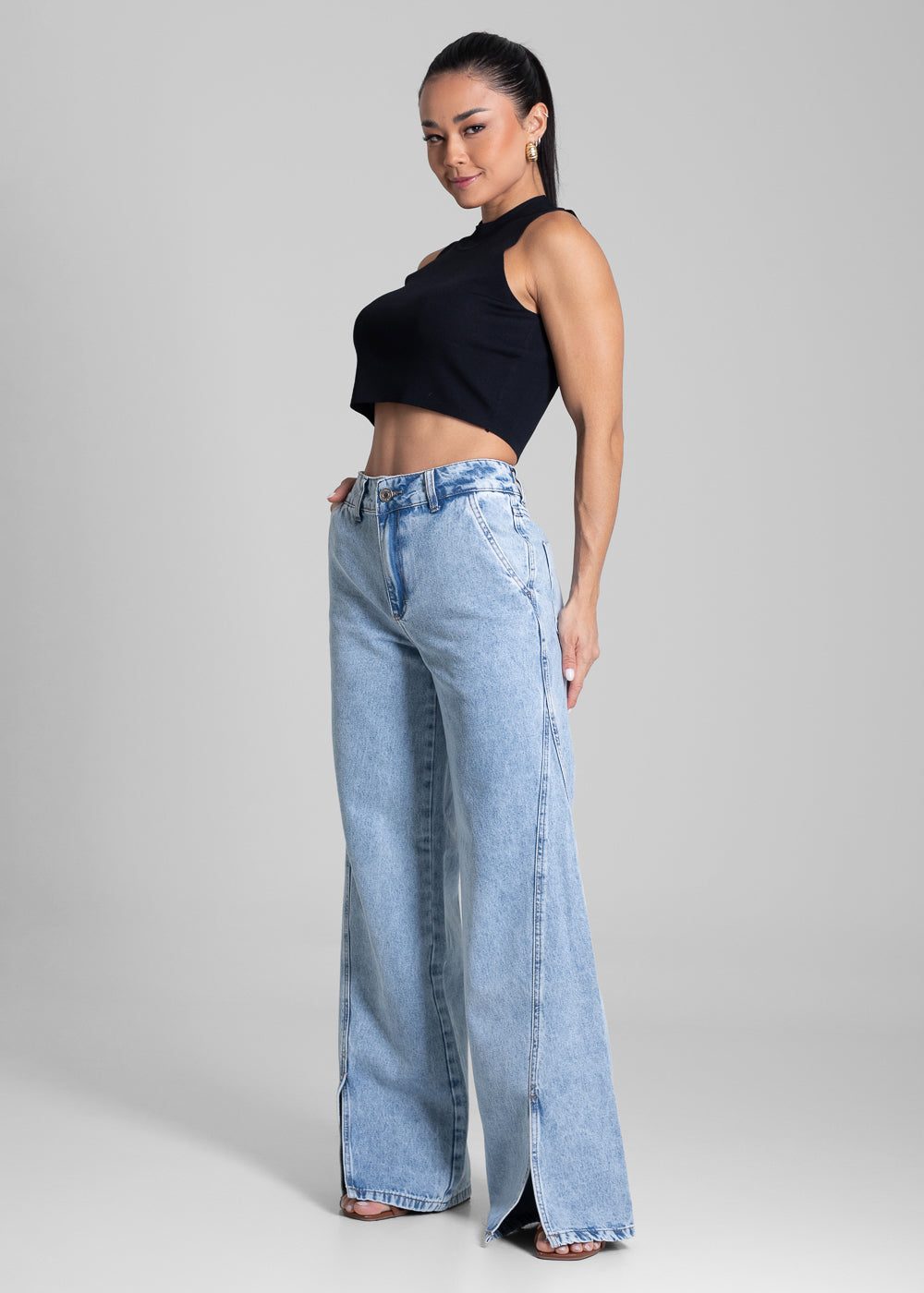 Calça Jeans Sawary Wide Leg - 281653 AZUL