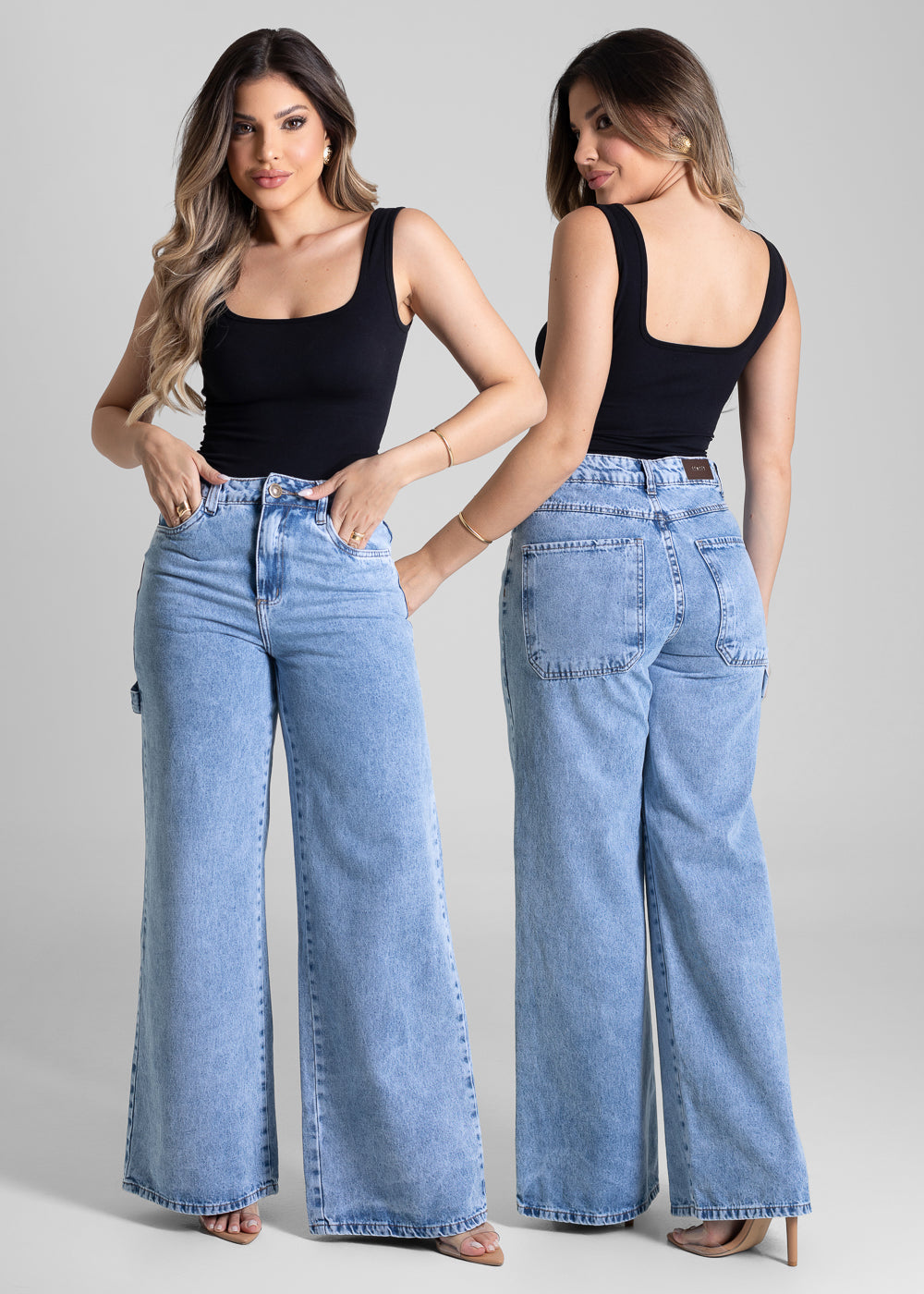 Calça Jeans Sawary Wide Leg - 281656 AZUL
