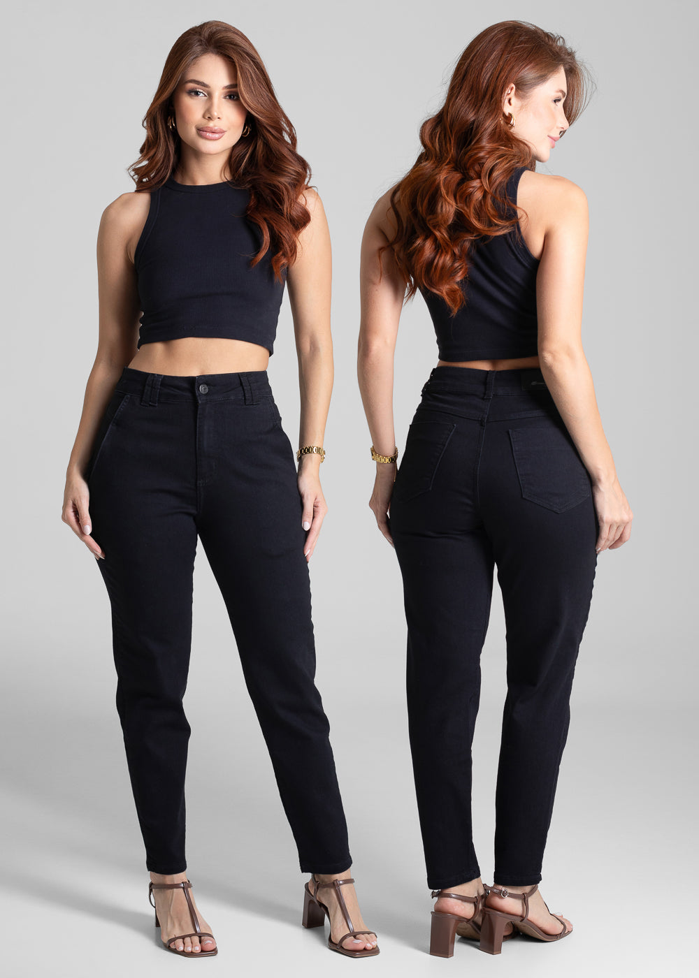 Calça Sarja Sawary Mom - 281671 PRETO