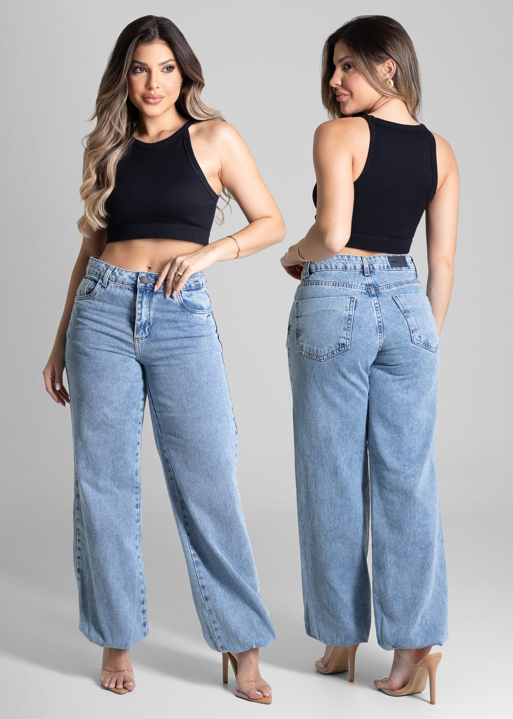 Calça Jeans Sawary Balonê - 281688 AZUL