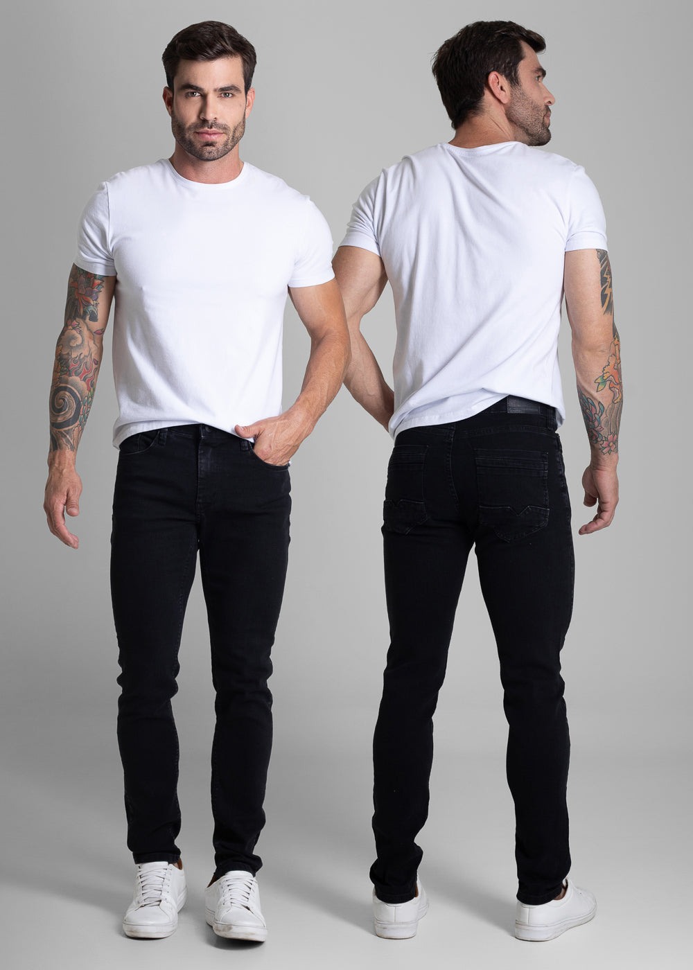 Calça Jeans Sawary Slim - 281694 PRETO