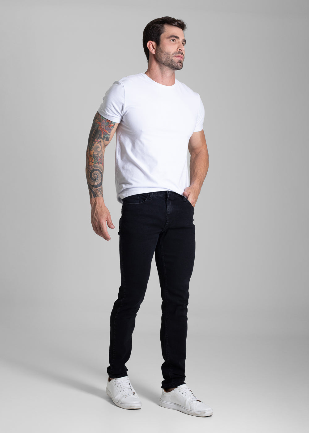 Calça Jeans Sawary Slim - 281694 PRETO