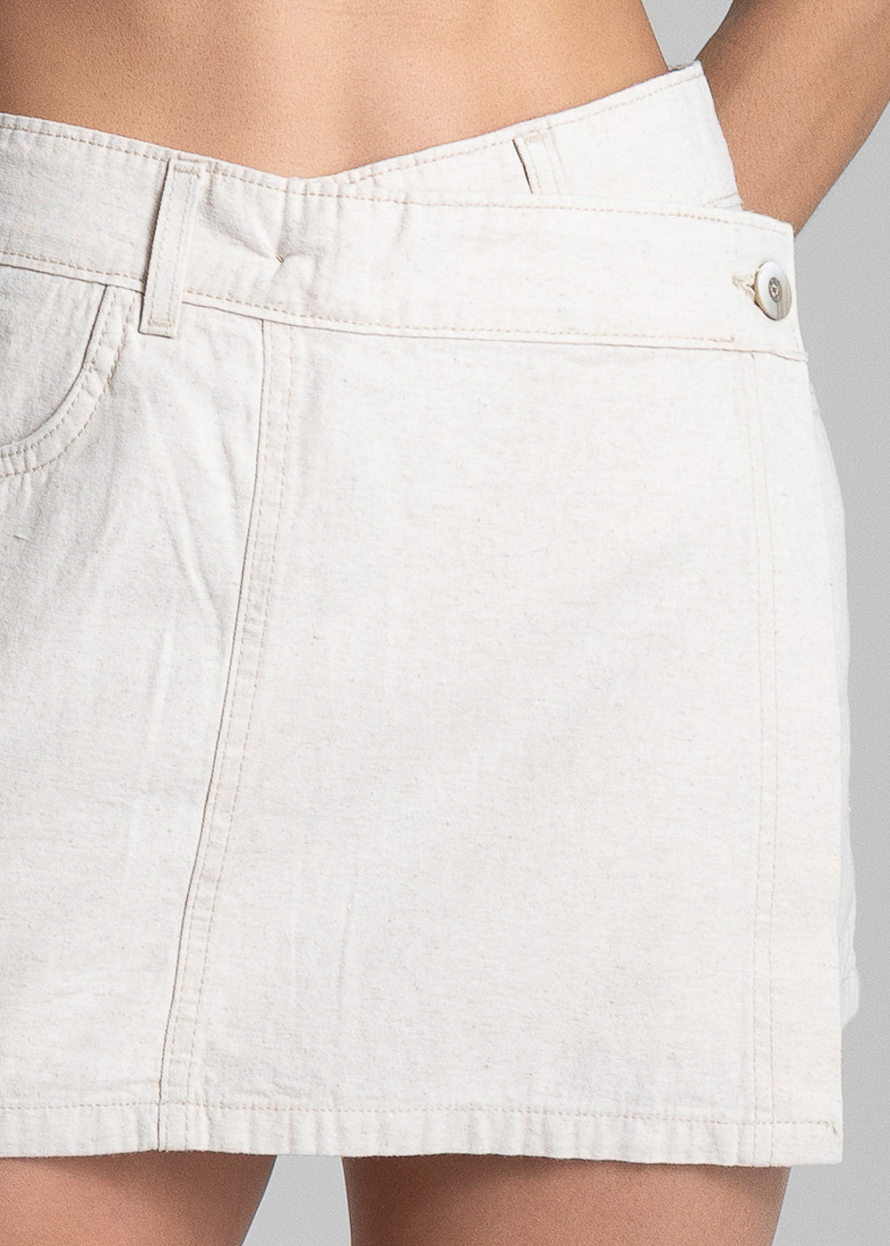 Shorts Saia Linho Sawary - 281709 OFF WHITE