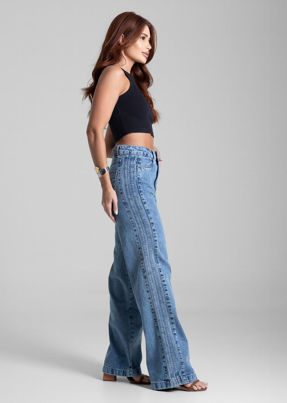 Calça Jeans Sawary Wide Leg - 281712 AZUL