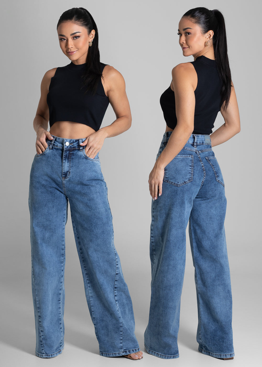 Calça Jeans Sawary Wide Leg - 281721 AZUL