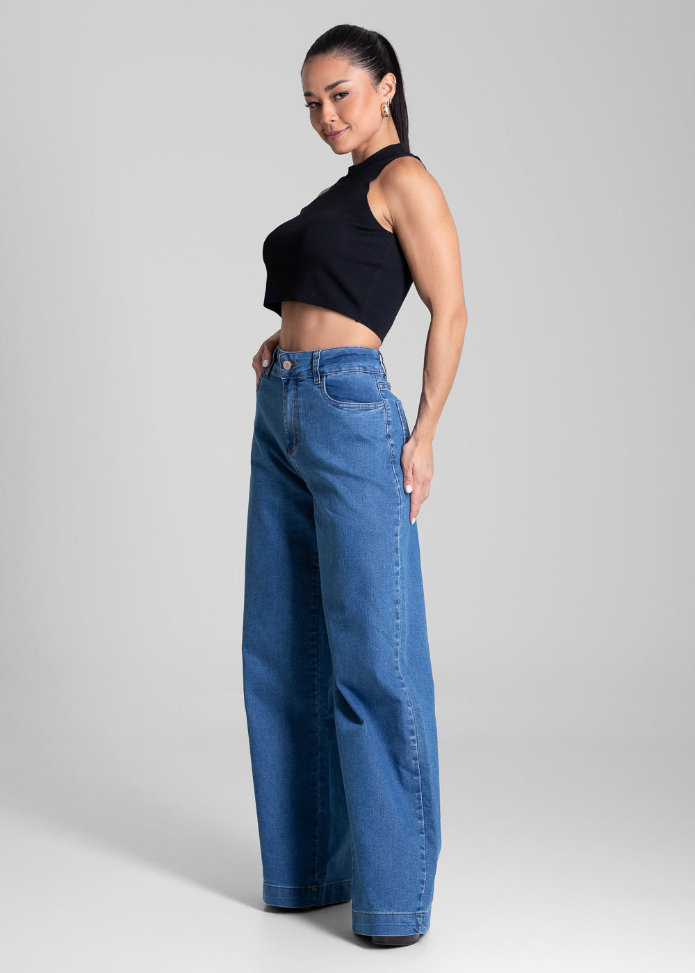Calça Jeans Sawary Wide Leg - 281738 AZUL
