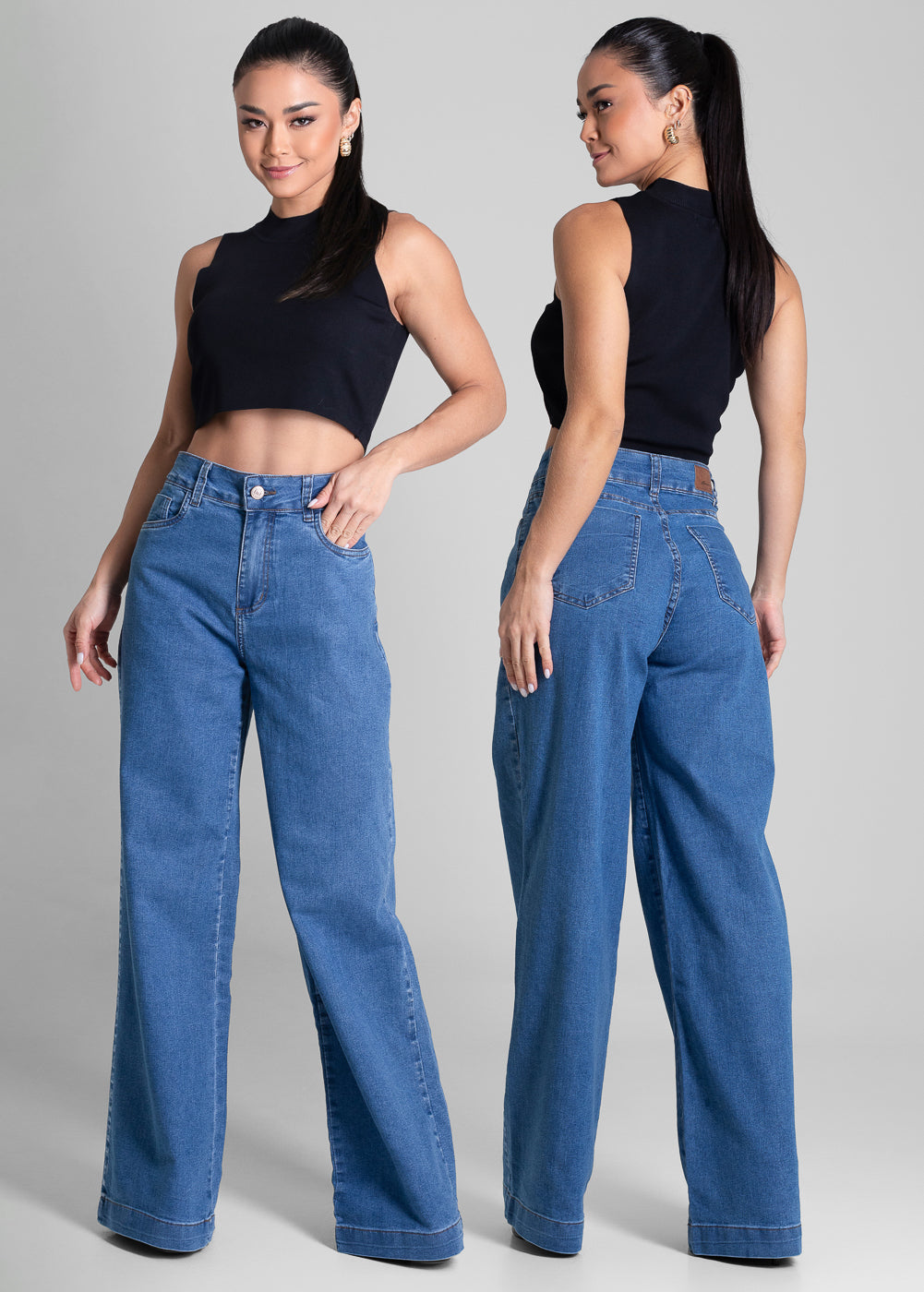 Calça Jeans Sawary Wide Leg - 281738 AZUL
