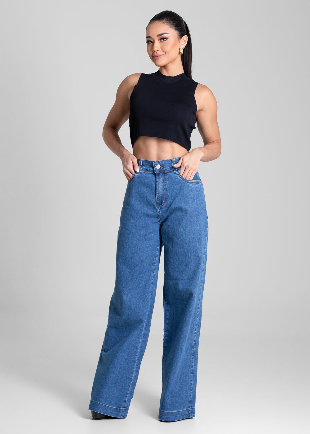 Calça Jeans Sawary Wide Leg - 281738 AZUL