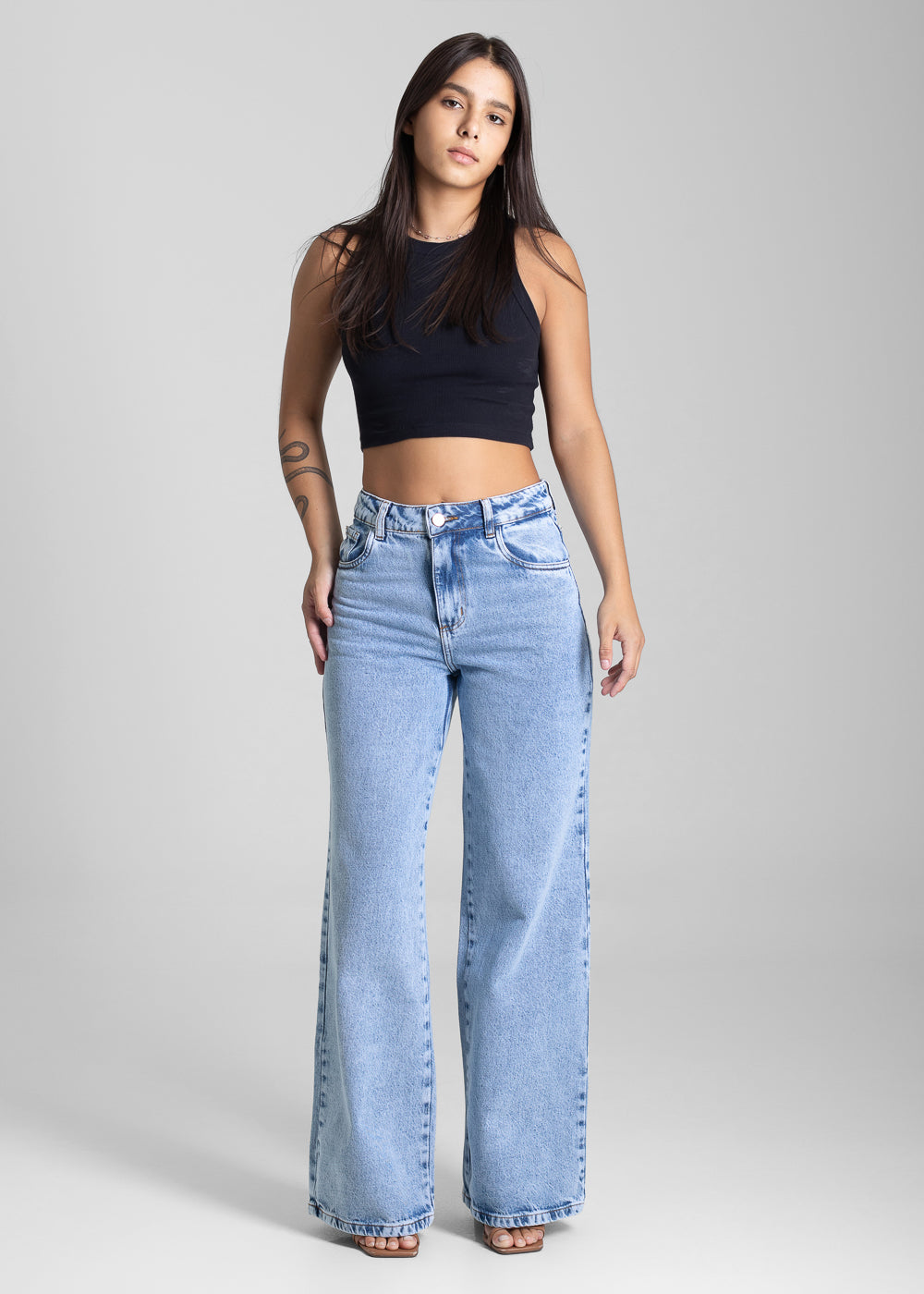 Calça Jeans Sawary Wide Leg -281739 AZUL