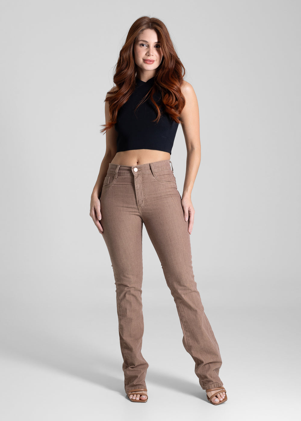 Calça Sarja Sawary Boot Cut - 281741 MARROM