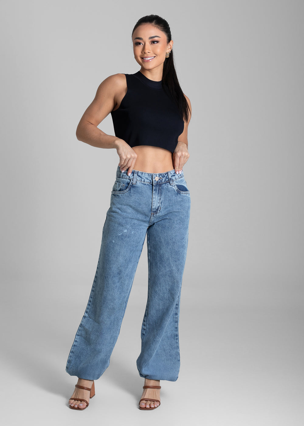 Calça Jeans Sawary Balonê - 281755 AZUL