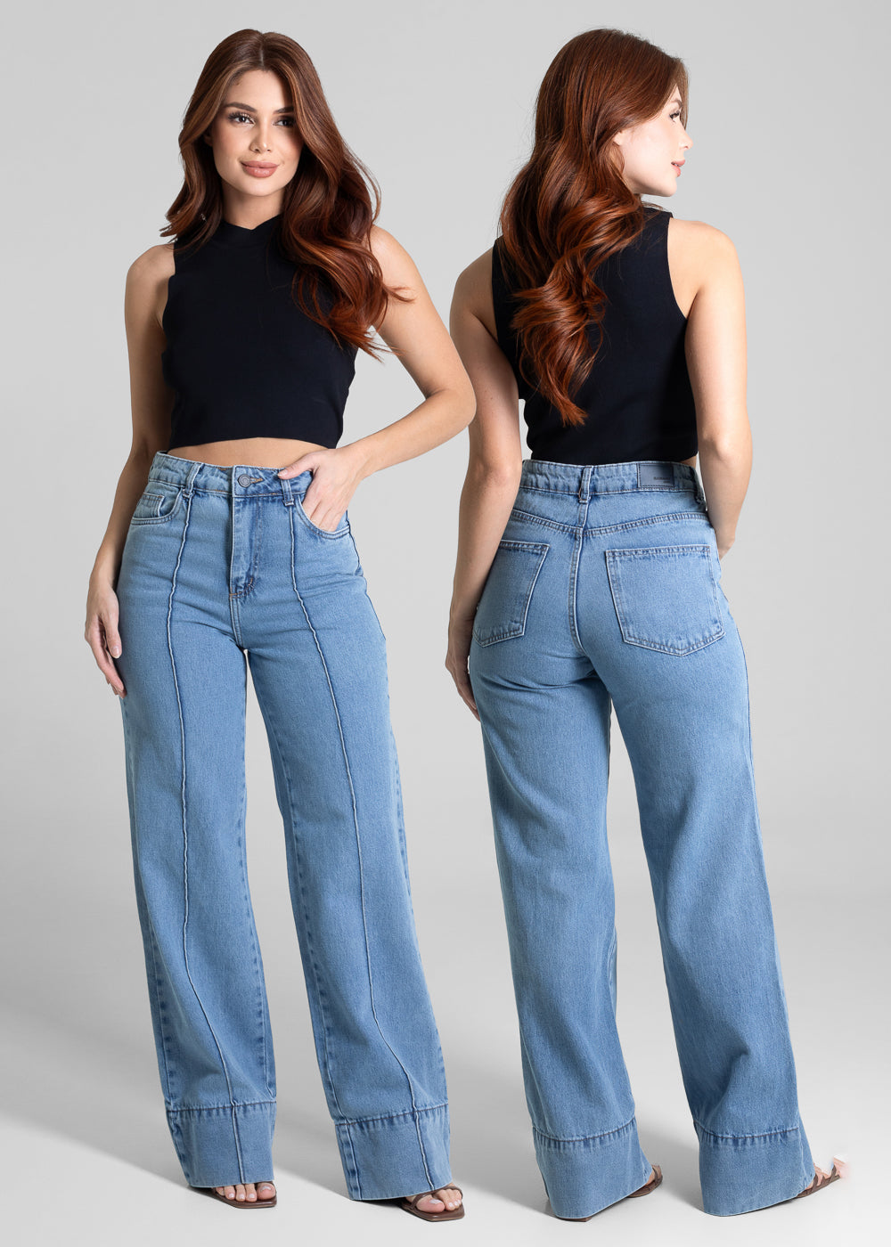 Calça Jeans Sawary Wide Leg - 281760 AZUL