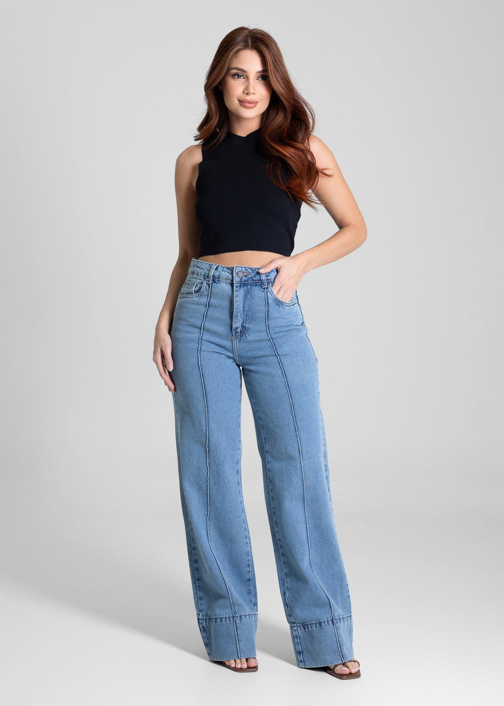 Calça Jeans Sawary Wide Leg - 281760 AZUL