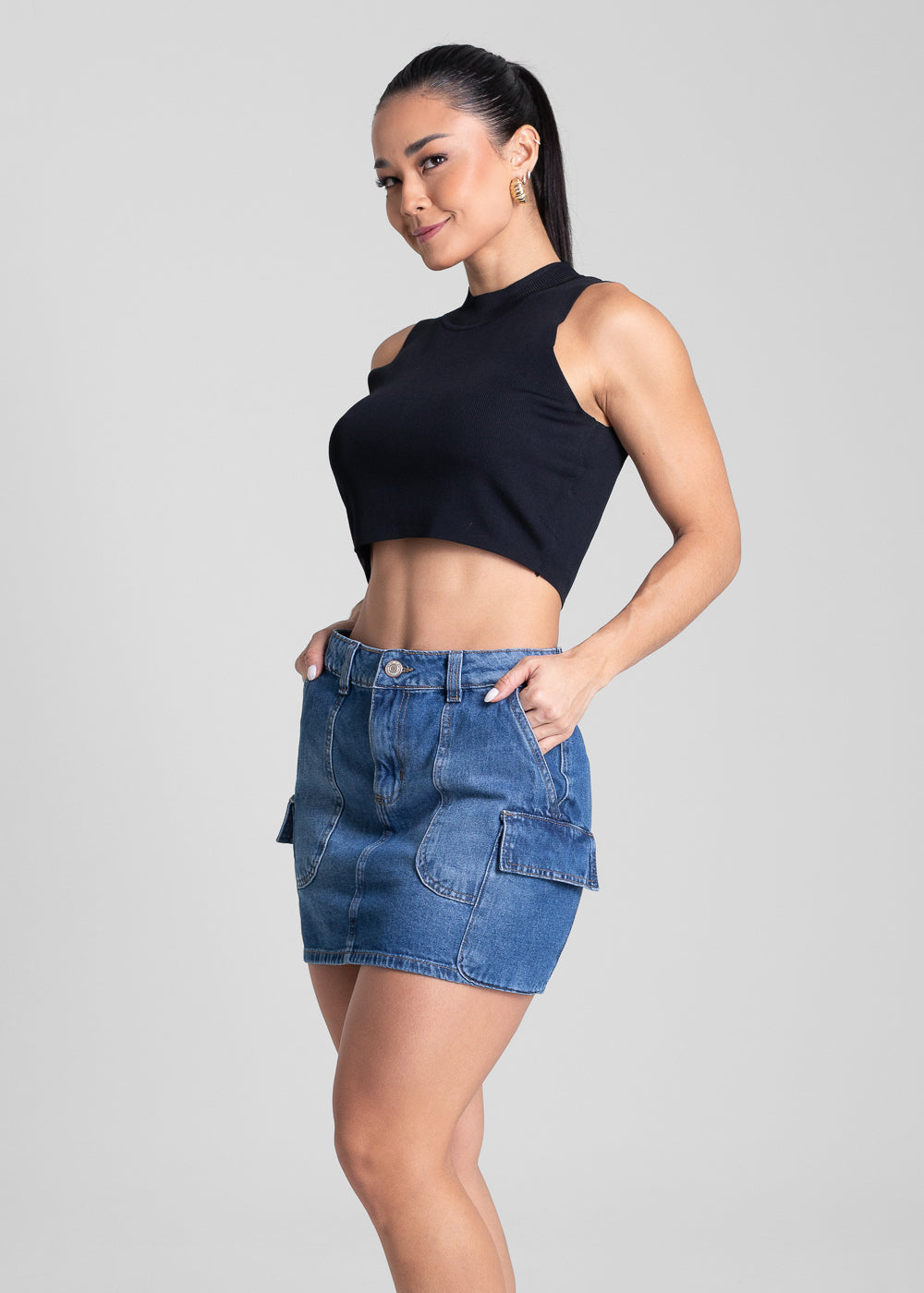 Saia Jeans Sawary - 281775 AZUL