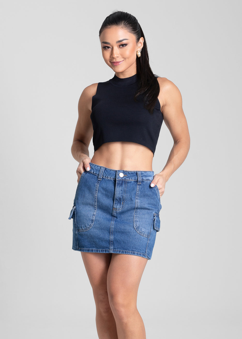 Saia Jeans Sawary - 281775 AZUL