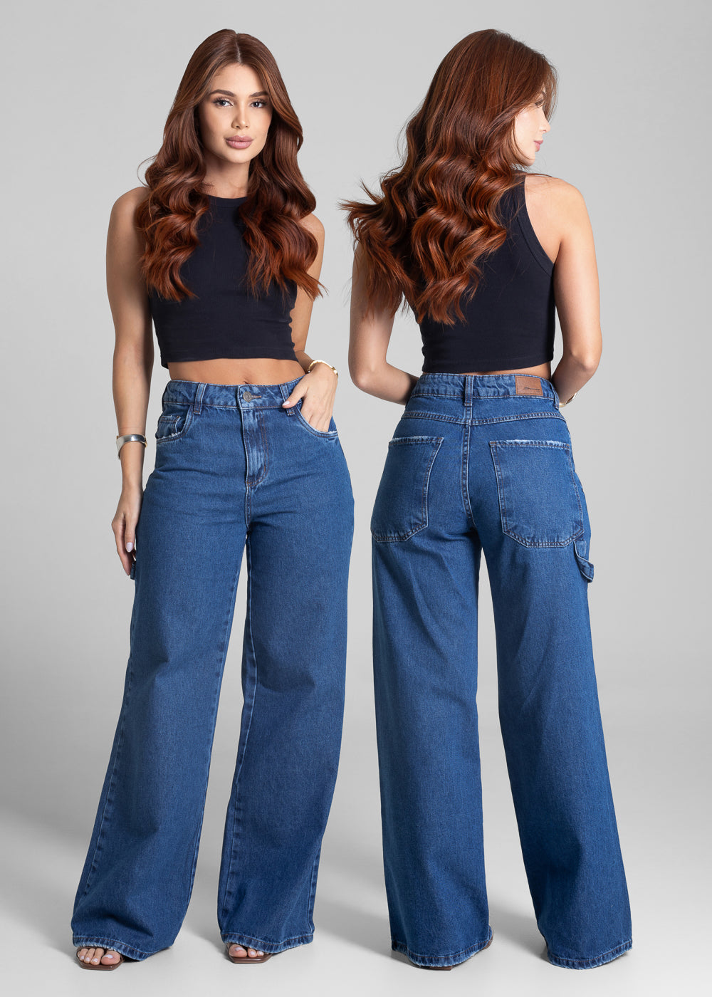 Calça Jeans Sawary Wide Leg - 281783 AZUL