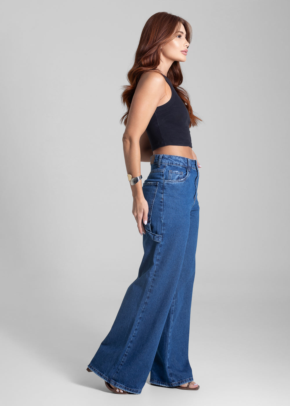 Calça Jeans Sawary Wide Leg - 281783 AZUL