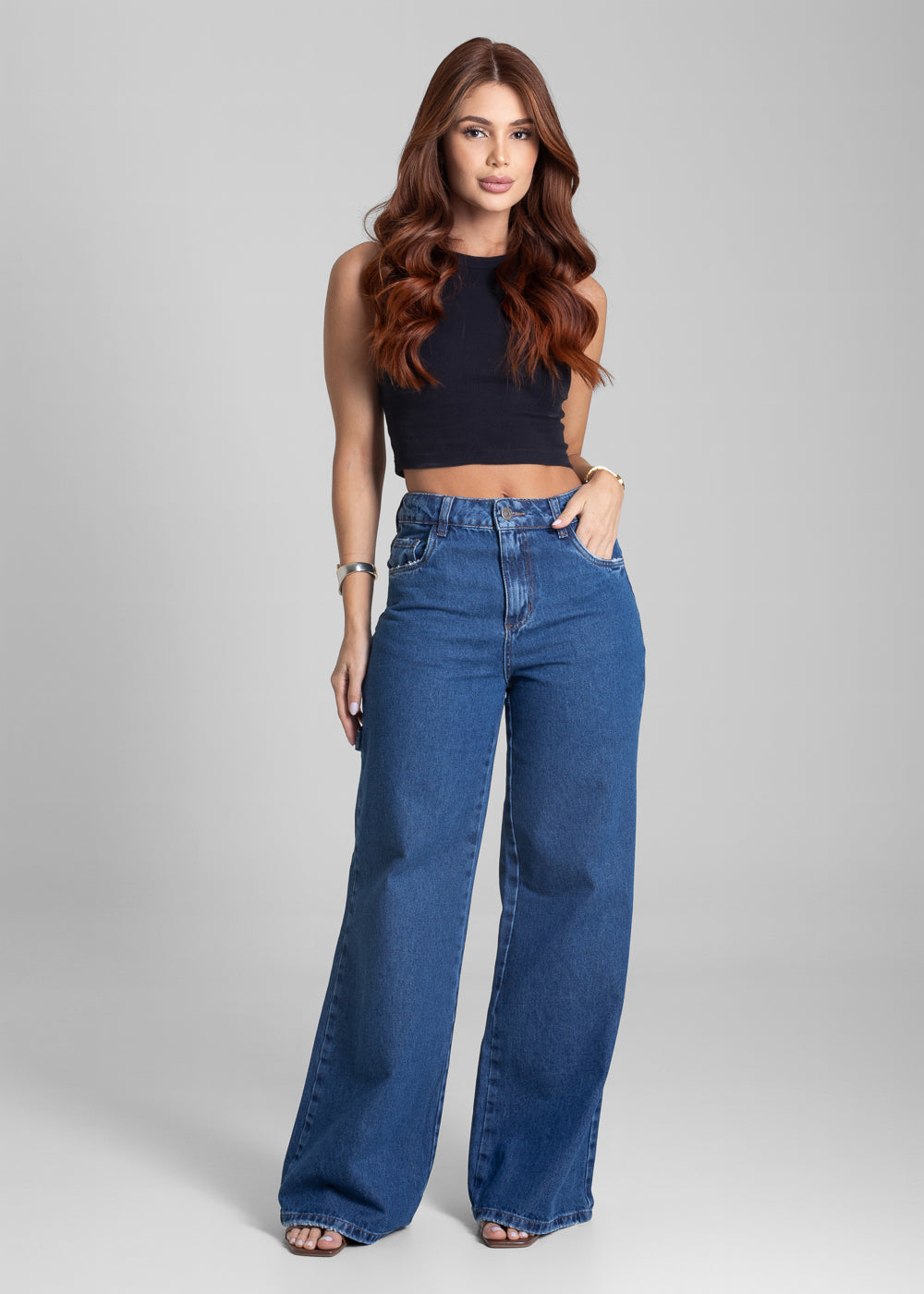 Calça Jeans Sawary Wide Leg - 281783 AZUL