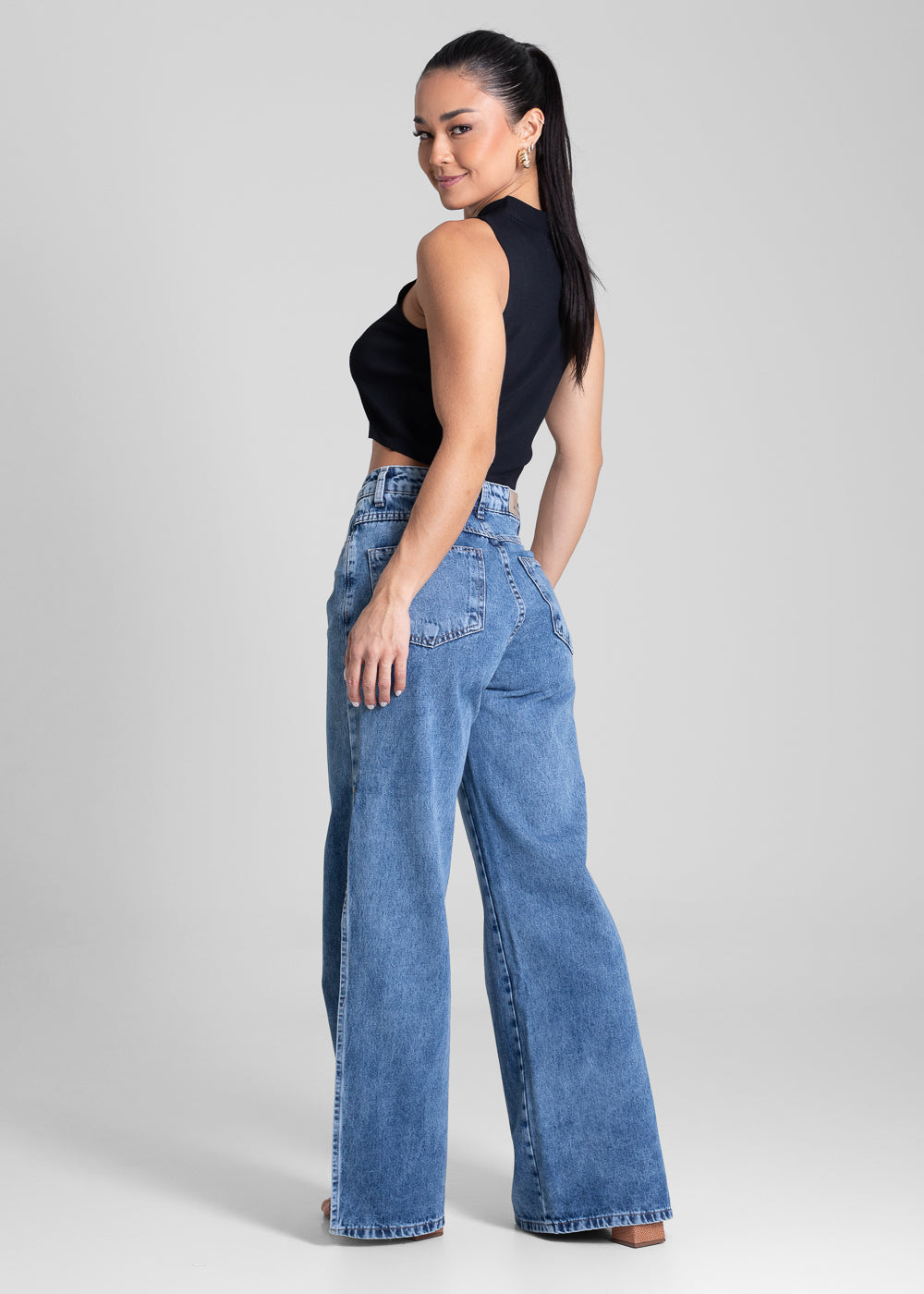 Calça Jeans Sawary Wide Leg - 281794 AZUL