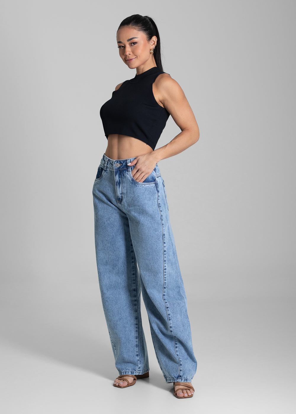Calça Jeans Sawary Barrel - 281807 AZUL