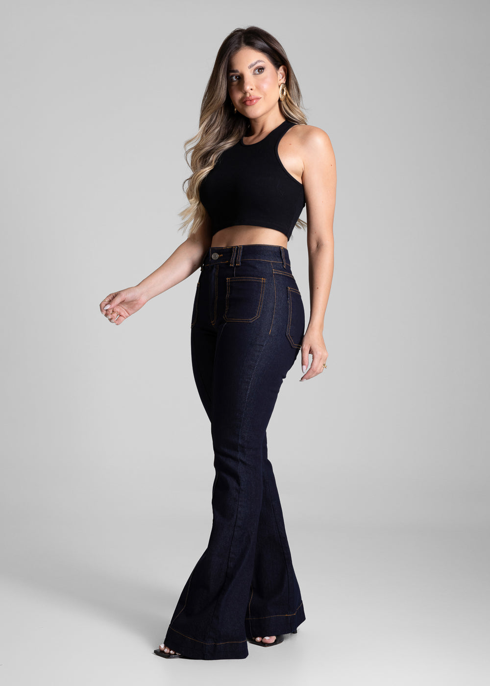 Calça Jeans Sawary Flare - 281808 AZUL