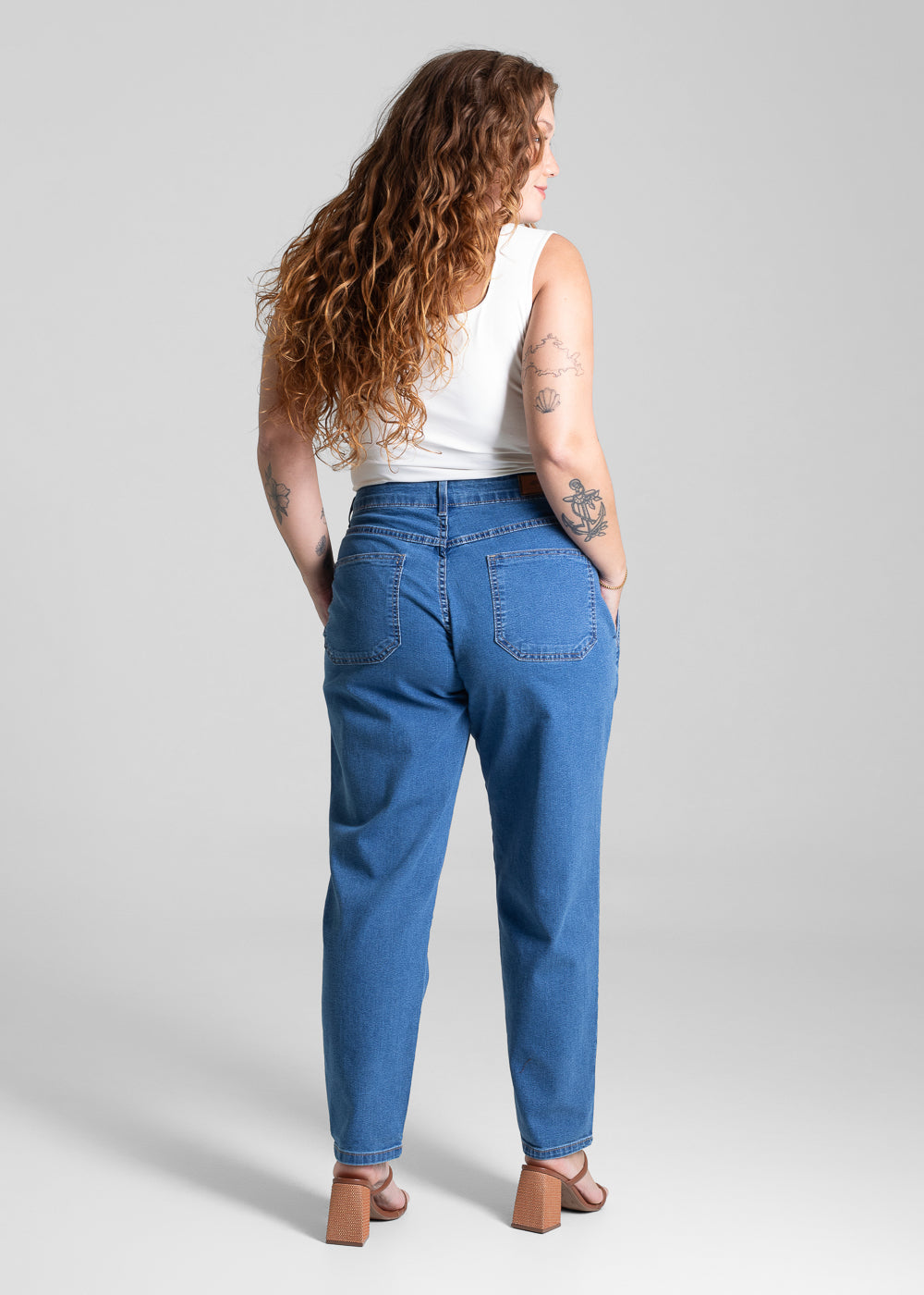 Calça Jeans Sawary Plus Size Mom - 281811 AZUL