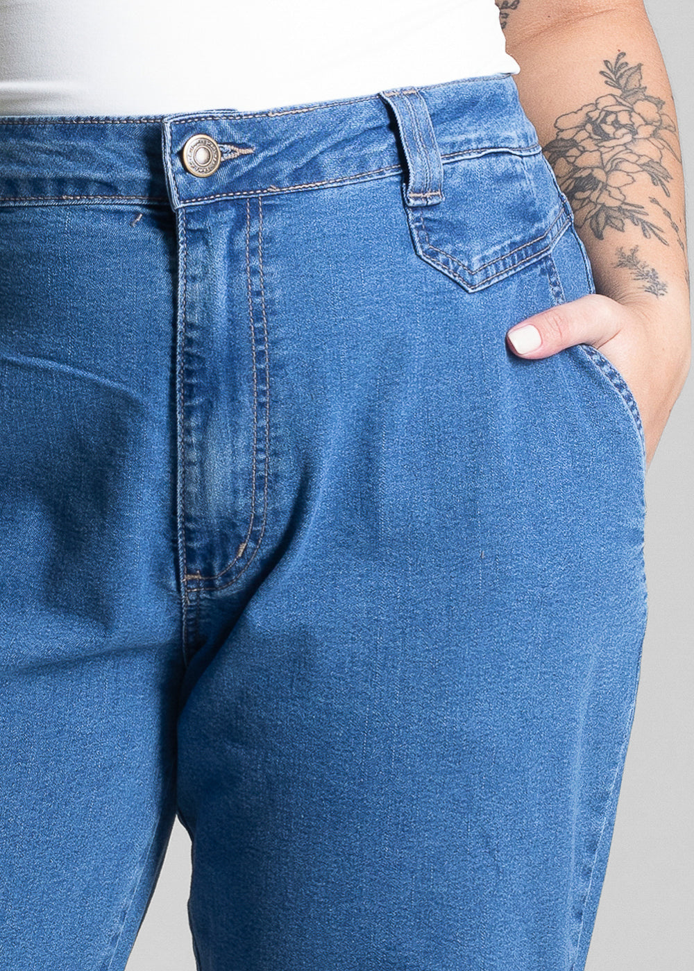 Calça Jeans Sawary Plus Size Mom - 281811 AZUL