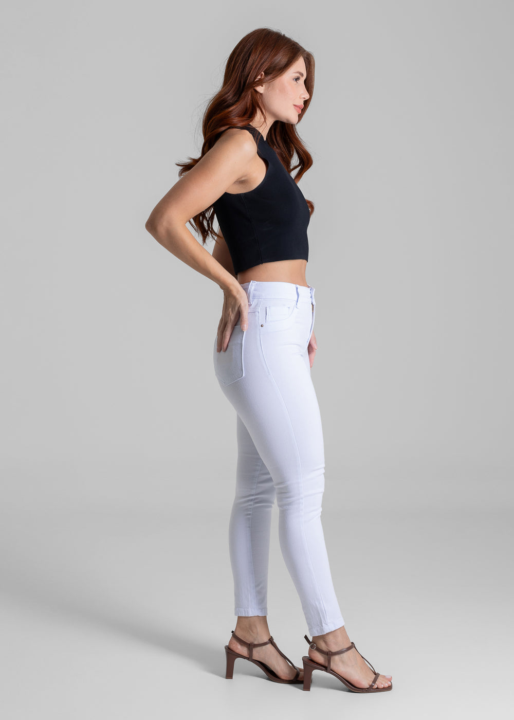 Calça Sarja Sawary Cigarrete - 281853 BRANCO
