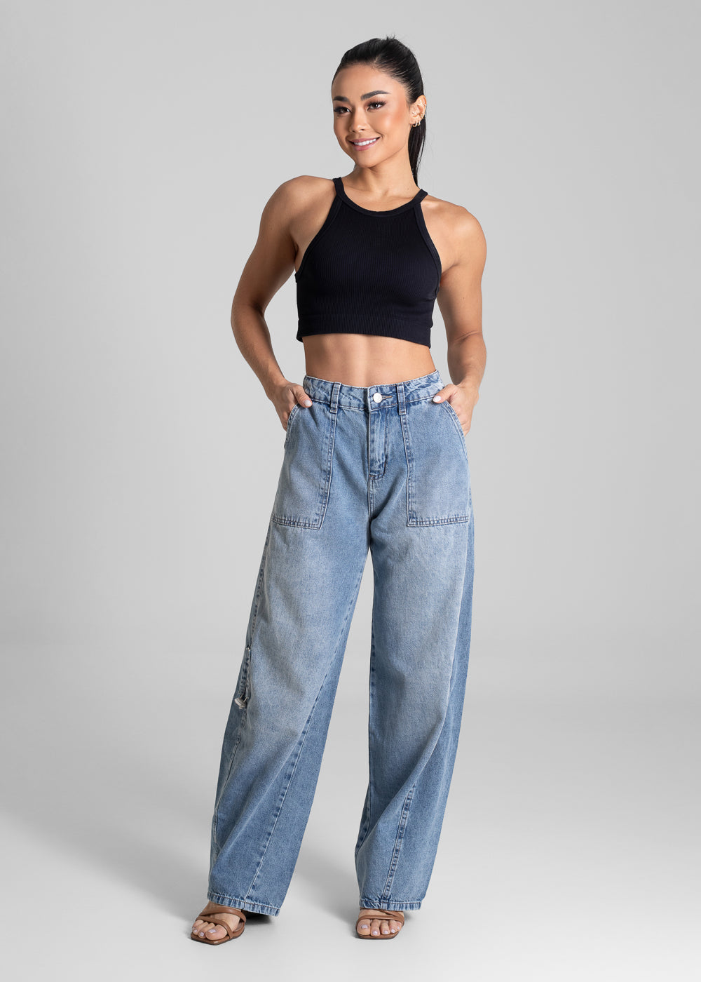 Calça Jeans Sawary Barrel - 281857 AZUL