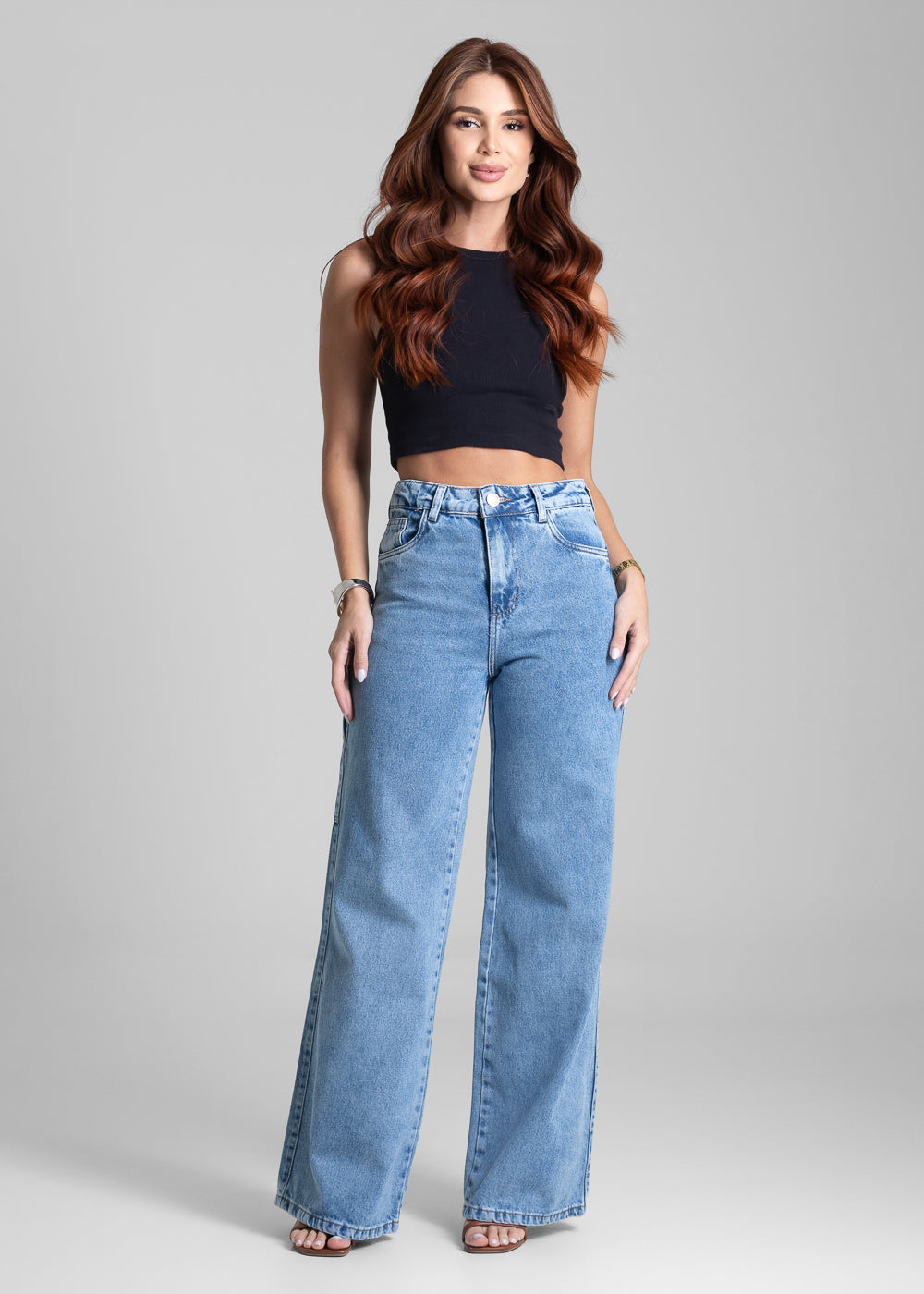 Calça Jeans Sawary Wide Leg - 281864 AZUL