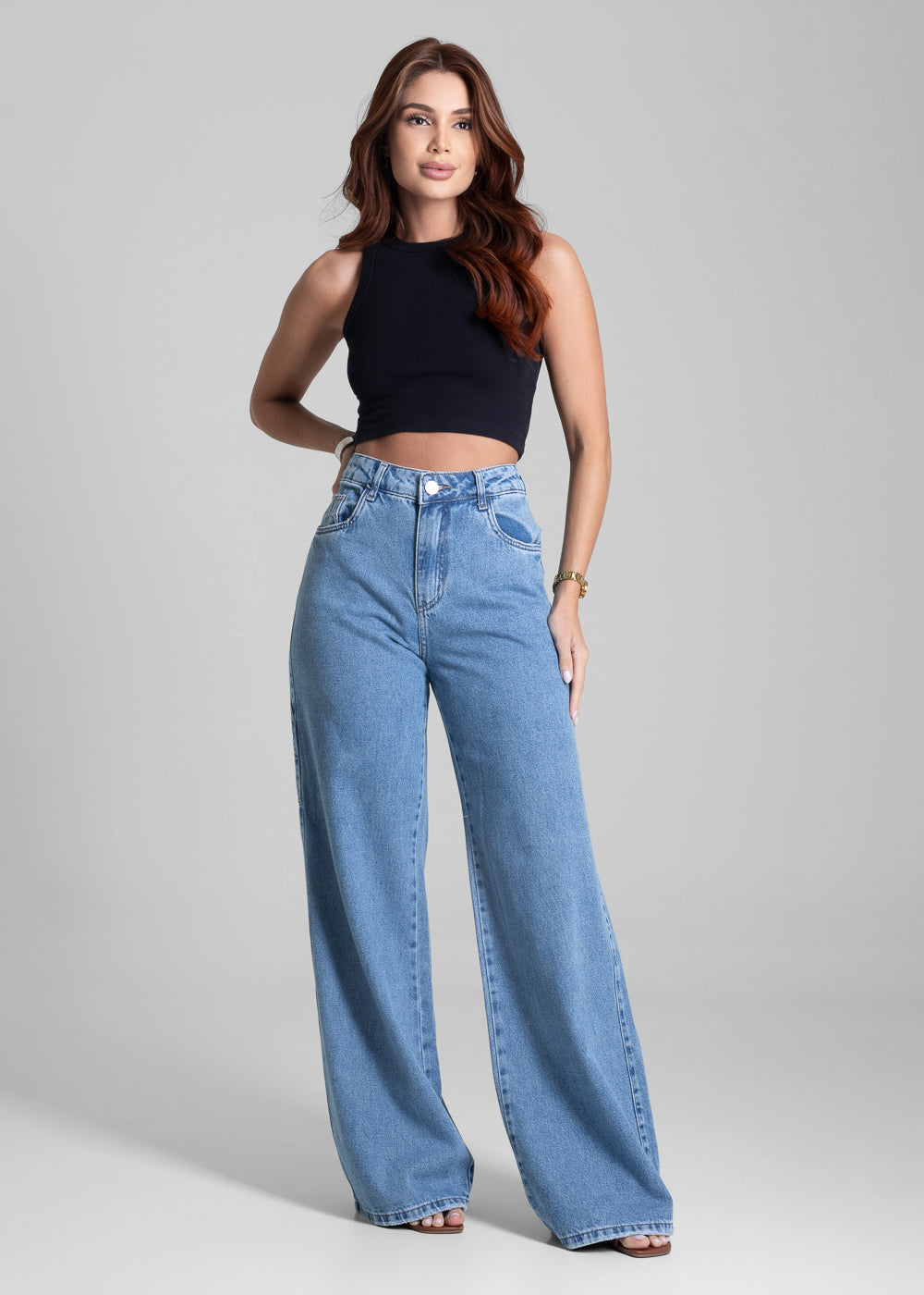 Calça Jeans Sawary Wide Leg - 281865 AZUL